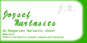jozsef murlasits business card